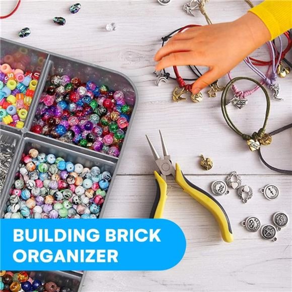 Stackable Storage Container with Organizers for Arts & Crafts -2 Trays Craft Box - Picture 6 of 6